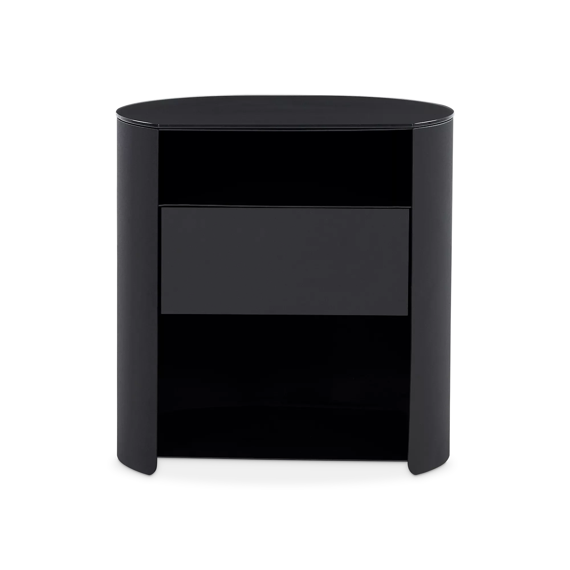 Bean - Nightstand with Glass Top - Image 2
