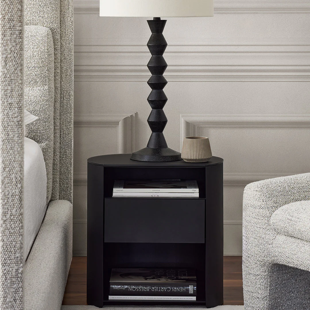 Bean - Nightstand with Glass Top - Image 4