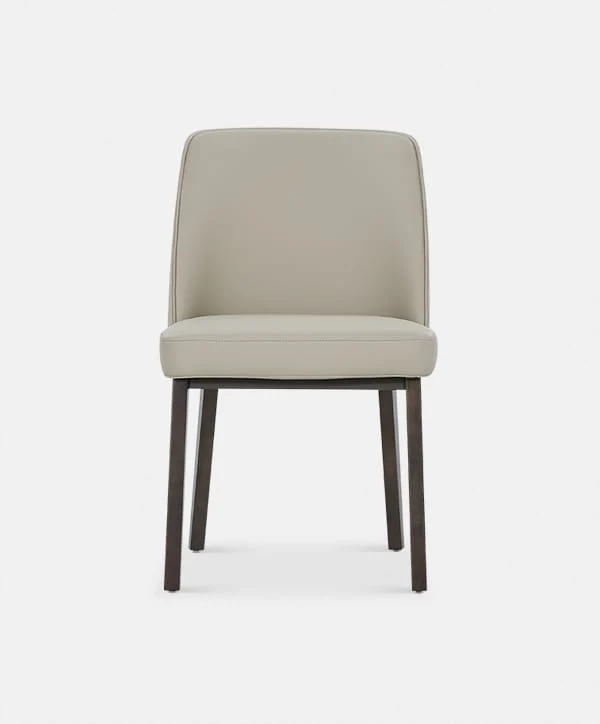 Eva - Faux Leather and Wood Dining Chair by Trica