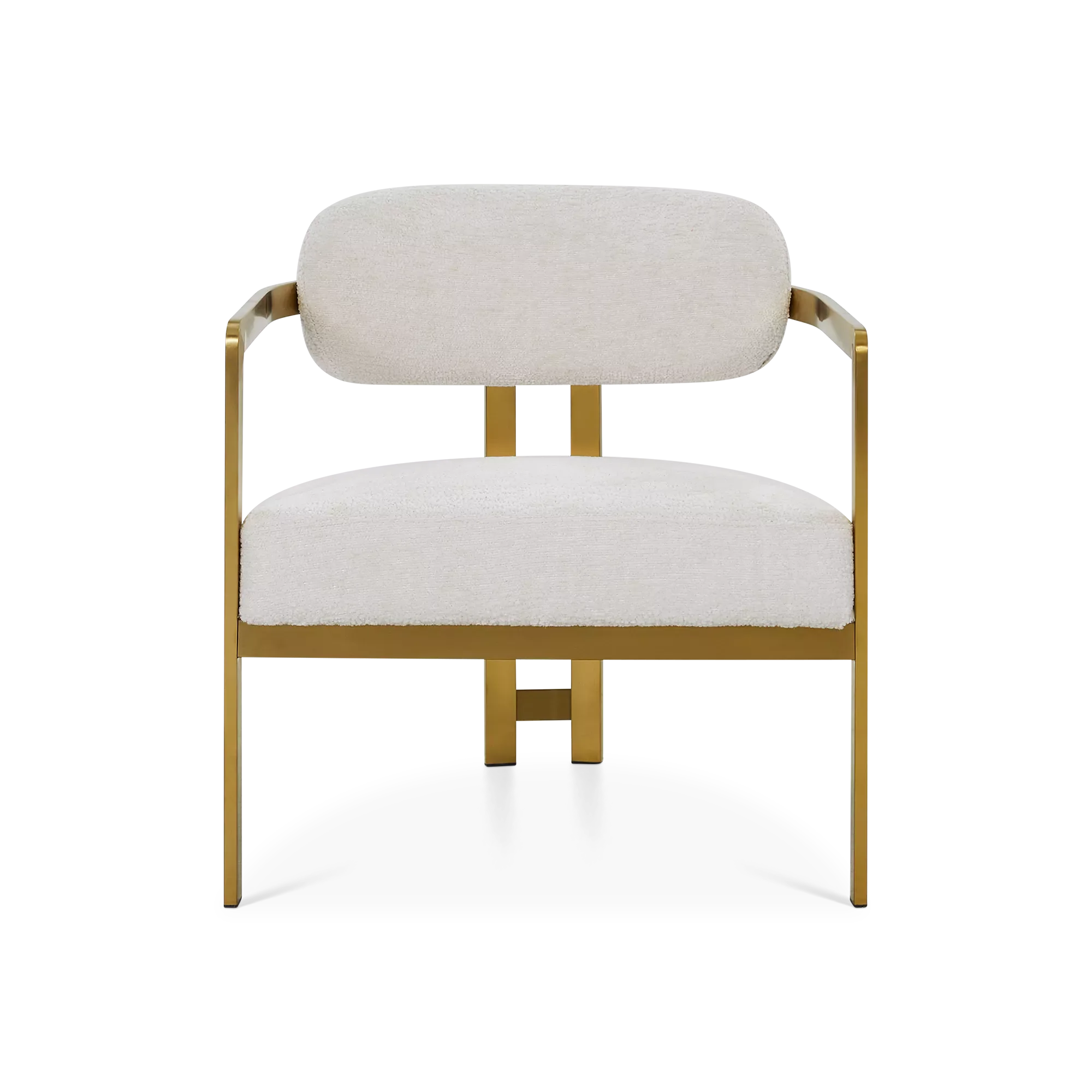 Lipa - Fabric-Upholstered and Brushed Brass Armchair