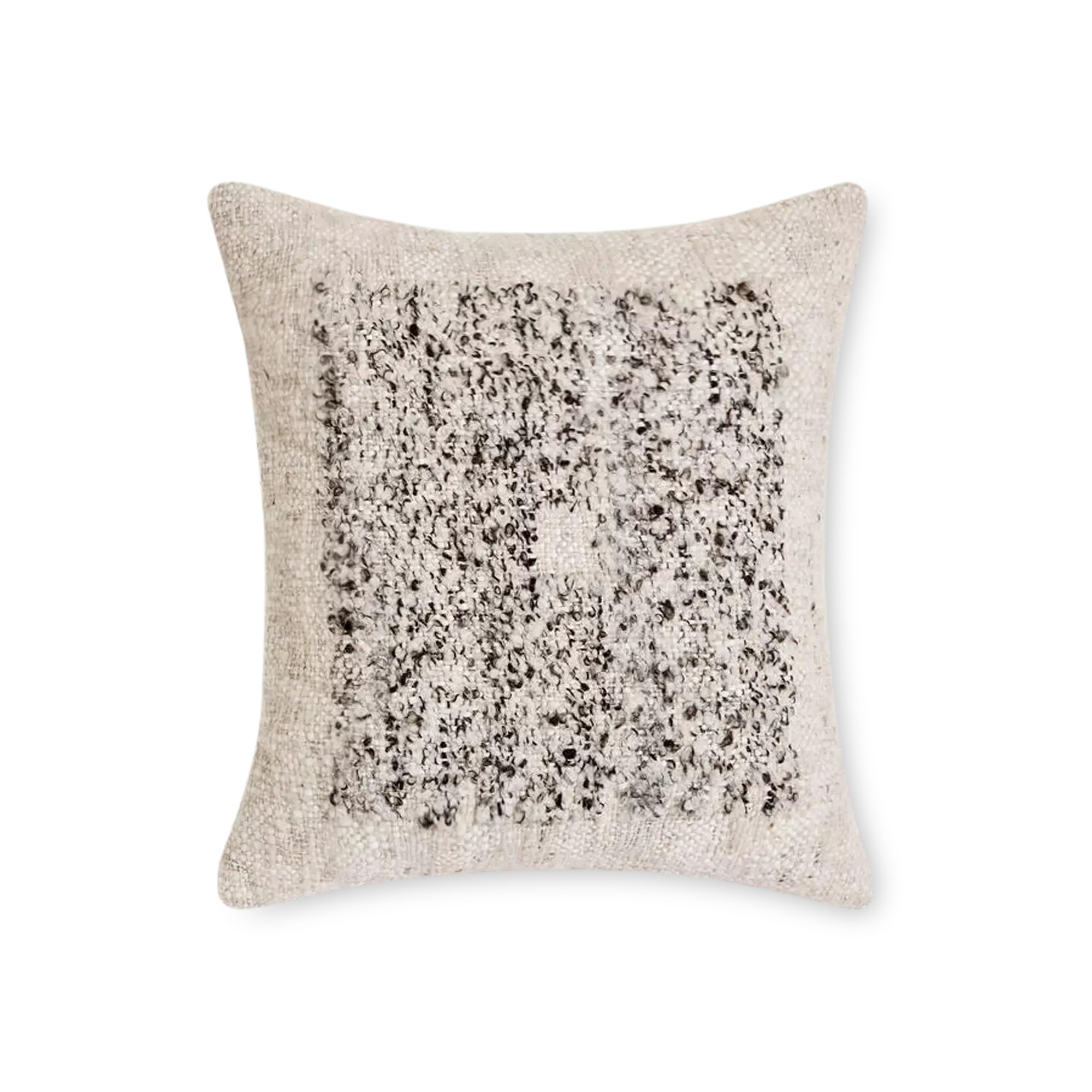 Parvan - square cushion in ivory and brown