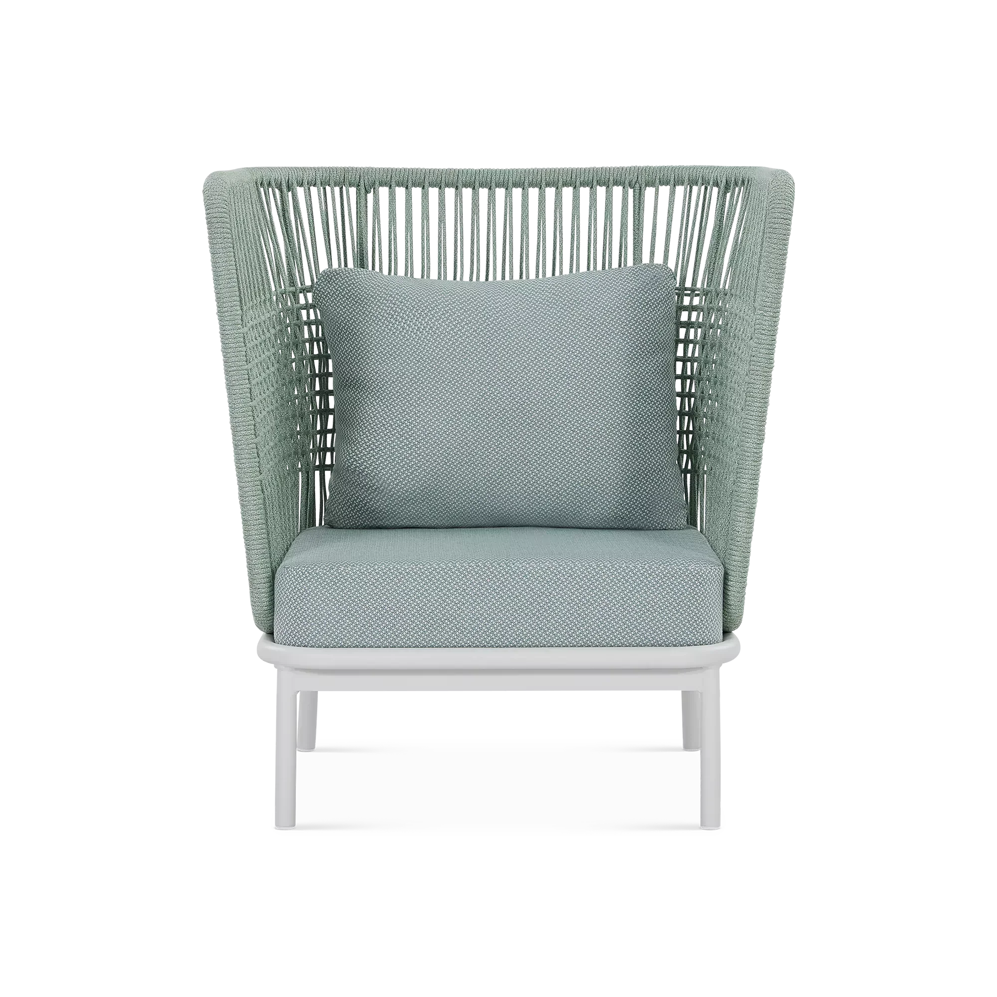 Sorbet - Outdoor High Back Lounge Chair in Rope - Image 3